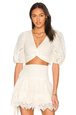 Ruby Crop Top Off White