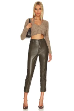 BCBGeneration Straight Cut Pant Olive 7 BCBGeneration Straight Cut Pant Olive -Fashion Clothing BGEN WP74 V4