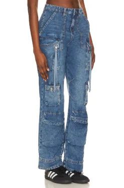 Cargo Denim Fingers Crossed -Fashion Clothing BLAN WJ407 V3