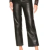 Faux Leather Straight Leg Pant Nowhere Road