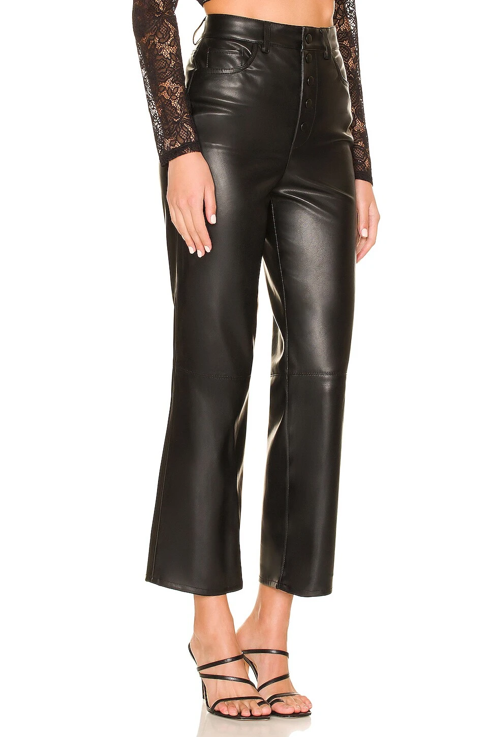Faux Leather Straight Leg Pant Nowhere Road 2 Faux Leather Straight Leg Pant Nowhere Road - Image 2