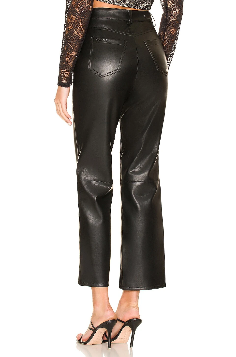 Faux Leather Straight Leg Pant Nowhere Road 3 Faux Leather Straight Leg Pant Nowhere Road - Image 3