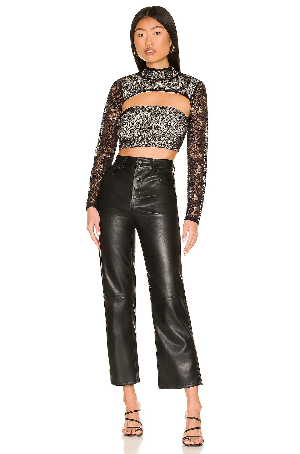 Faux Leather Straight Leg Pant Nowhere Road 4 Faux Leather Straight Leg Pant Nowhere Road - Image 4