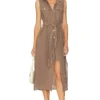 Sleeveless Utility Duster Dress Coastal Fog