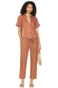 Utility Waist Trouser Terracotta Brown 7 Utility Waist Trouser Terracotta Brown -Fashion Clothing BLD WP102 V4