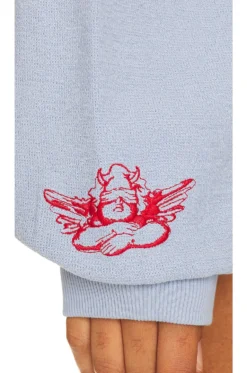 Boys Lie I Am Not Where You Left Me Henley Cropped Crew Steel Blue 9 Boys Lie I Am Not Where You Left Me Henley Cropped Crew Steel Blue -Fashion Clothing BOYR WK108 V5