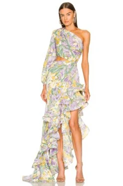 Tropics Maxi Dress Lavender & Multicolor