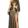Jafari One Sleeve Gown Gold