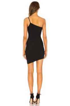 Rumer Asymmetrical Mini Dress Black 5 Rumer Asymmetrical Mini Dress Black -Fashion Clothing BTWR WD465 V3