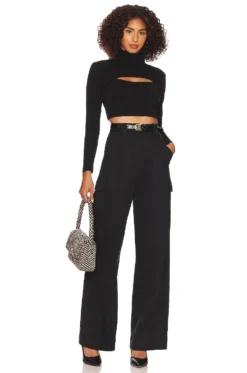 Celeste Longsleeve Top Black 7 Celeste Longsleeve Top Black -Fashion Clothing CAHN WK144 V4