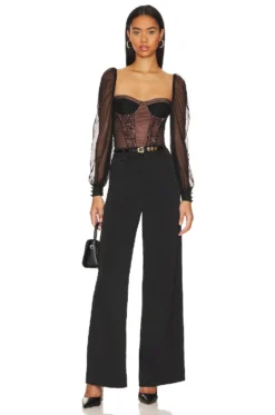 Lilith Bodysuit Black -Fashion Clothing CAMN WS471 V5