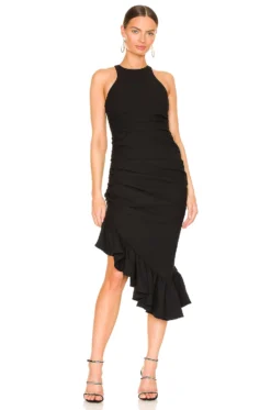Cinq A Sept Willa Midi Dress Black