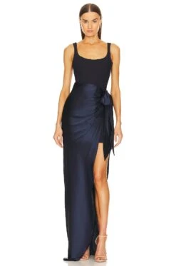 Cinq A Sept Marian Gown Navy 14 Cinq A Sept Marian Gown Navy -Fashion Clothing CINR WD328 V1 1