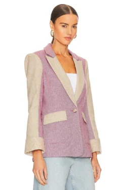 Cinq A Sept Lana Blazer Canyon Rose & Light Acorn -Fashion Clothing CINR WO61 V3