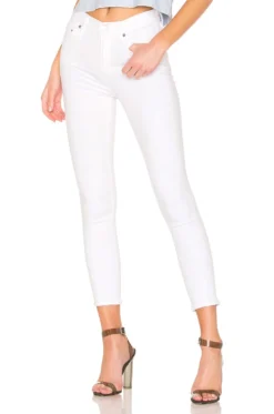 CITIZENS OF HUMANITY Rocket Crop High Rise Skinny White Sculpt