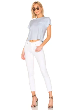 CITIZENS OF HUMANITY Rocket Crop High Rise Skinny White Sculpt 7 CITIZENS OF HUMANITY Rocket Crop High Rise Skinny White Sculpt -Fashion Clothing CITI WJ1460 V4
