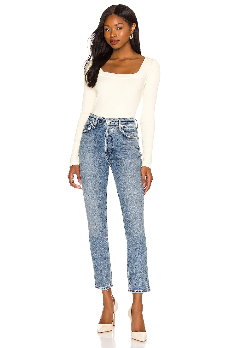 CITIZENS OF HUMANITY Charlotte High Rise Straight Dresden 4 CITIZENS OF HUMANITY Charlotte High Rise Straight Dresden - Image 4