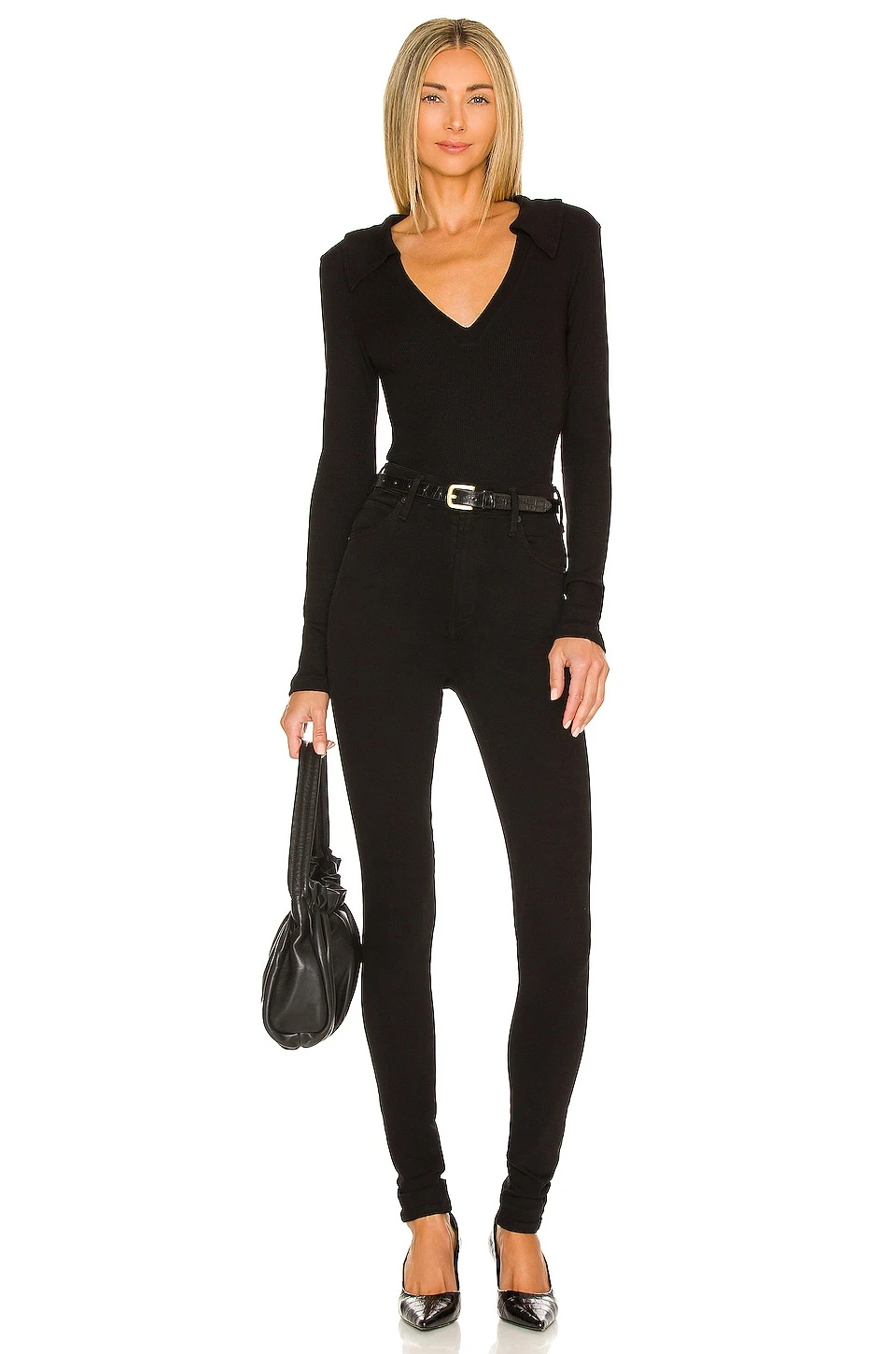 CITIZENS OF HUMANITY Chrissy High Rise Long Plush Black 4 CITIZENS OF HUMANITY Chrissy High Rise Long Plush Black - Image 4