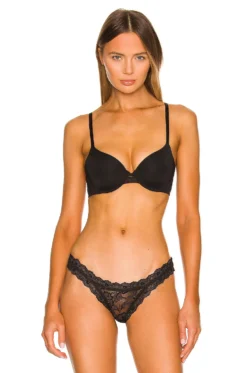 CALVIN KLEIN UNDERWEAR Lightly Lined Perfect Coverage T-Shirt Bra Black -Fashion Clothing CKUD WI278 V1 1