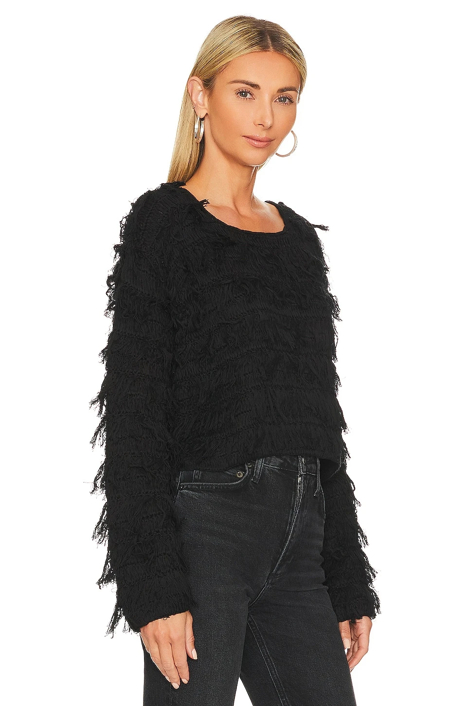 Fringe Sweater Black 2 Fringe Sweater Black - Image 2