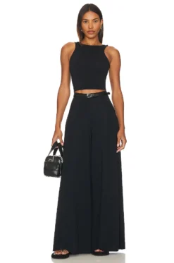 Commando Classic Palazzo Pant Black 7 Commando Classic Palazzo Pant Black -Fashion Clothing CMAN WP106 V4