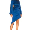 Luna Midi Dress Deep Blue