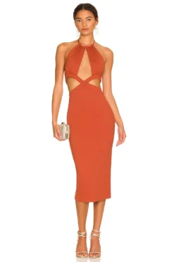 Rida Midi Dress Redwood