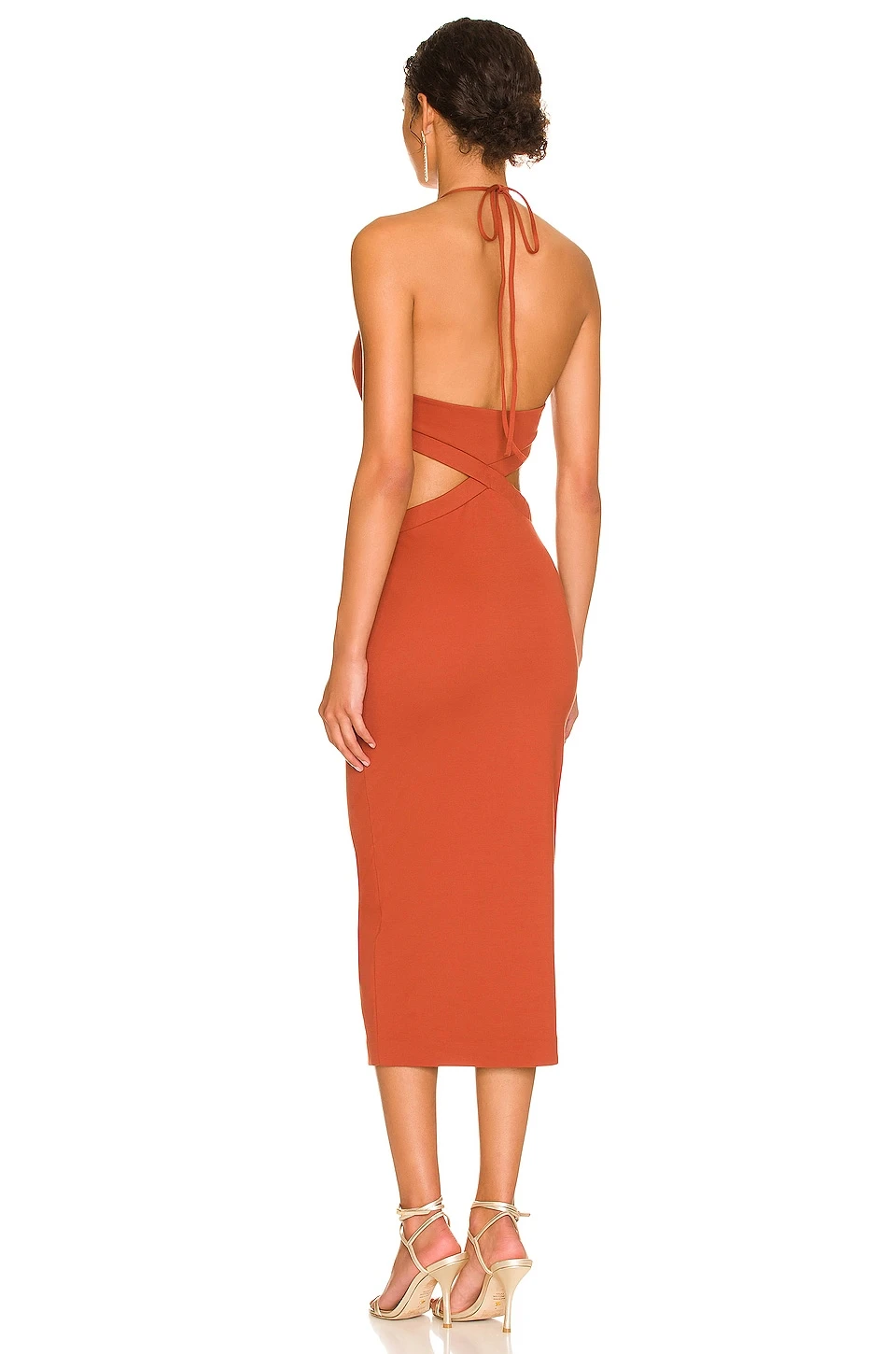 Rida Midi Dress Redwood 3 Rida Midi Dress Redwood - Image 3