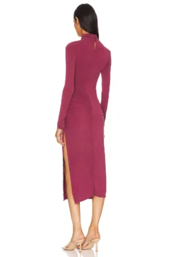 Benita Midi Dress Berry Mauve 8 Benita Midi Dress Berry Mauve -Fashion Clothing COEL WD262 V3