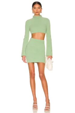 Raquel Cropped Sweater Light Green 7 Raquel Cropped Sweater Light Green -Fashion Clothing COEL WK66 V4