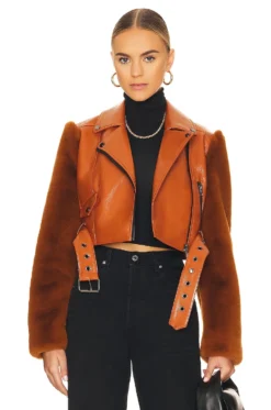 Florencia Moto Jacket Caramel