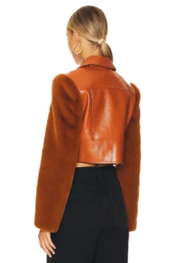 Florencia Moto Jacket Caramel -Fashion Clothing COEL WO46 V4