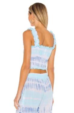 Remi Tie Dye Top Pool & Cobalt -Fashion Clothing COLG WS1 V3