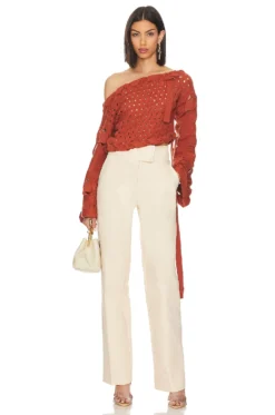 Cult Gaia PANTALÓN MESA Gardenia -Fashion Clothing CULG WP47 V4