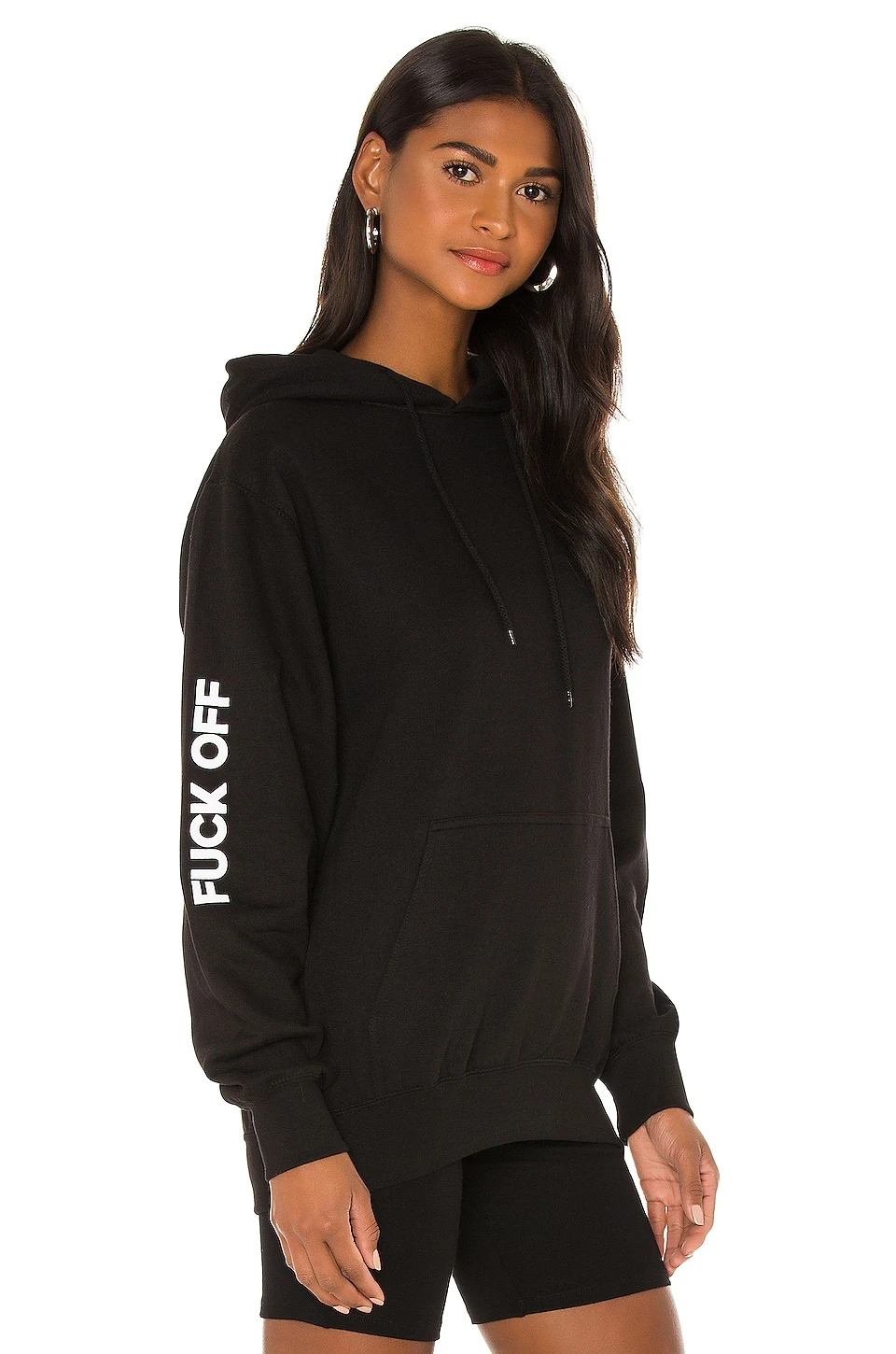 Fuck Off Oversized Hoodie Black 2 Fuck Off Oversized Hoodie Black - Image 2
