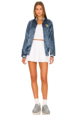 Vintage Satin Letterman Jacket Navy 11 Vintage Satin Letterman Jacket Navy -Fashion Clothing DNZY WO2 V6