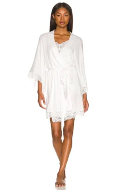 Eberjey Mariana The Mademoiselle Kimono Robe White