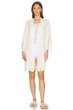 Eberjey Naya Mademoiselle Kimono Robe Ivory