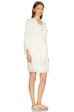 Eberjey Naya Mademoiselle Kimono Robe Ivory -Fashion Clothing EBER WI1291 V3