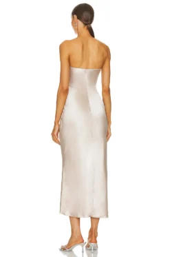 Hollywood Maxi Dress Champagne -Fashion Clothing ELLI WD658 V3