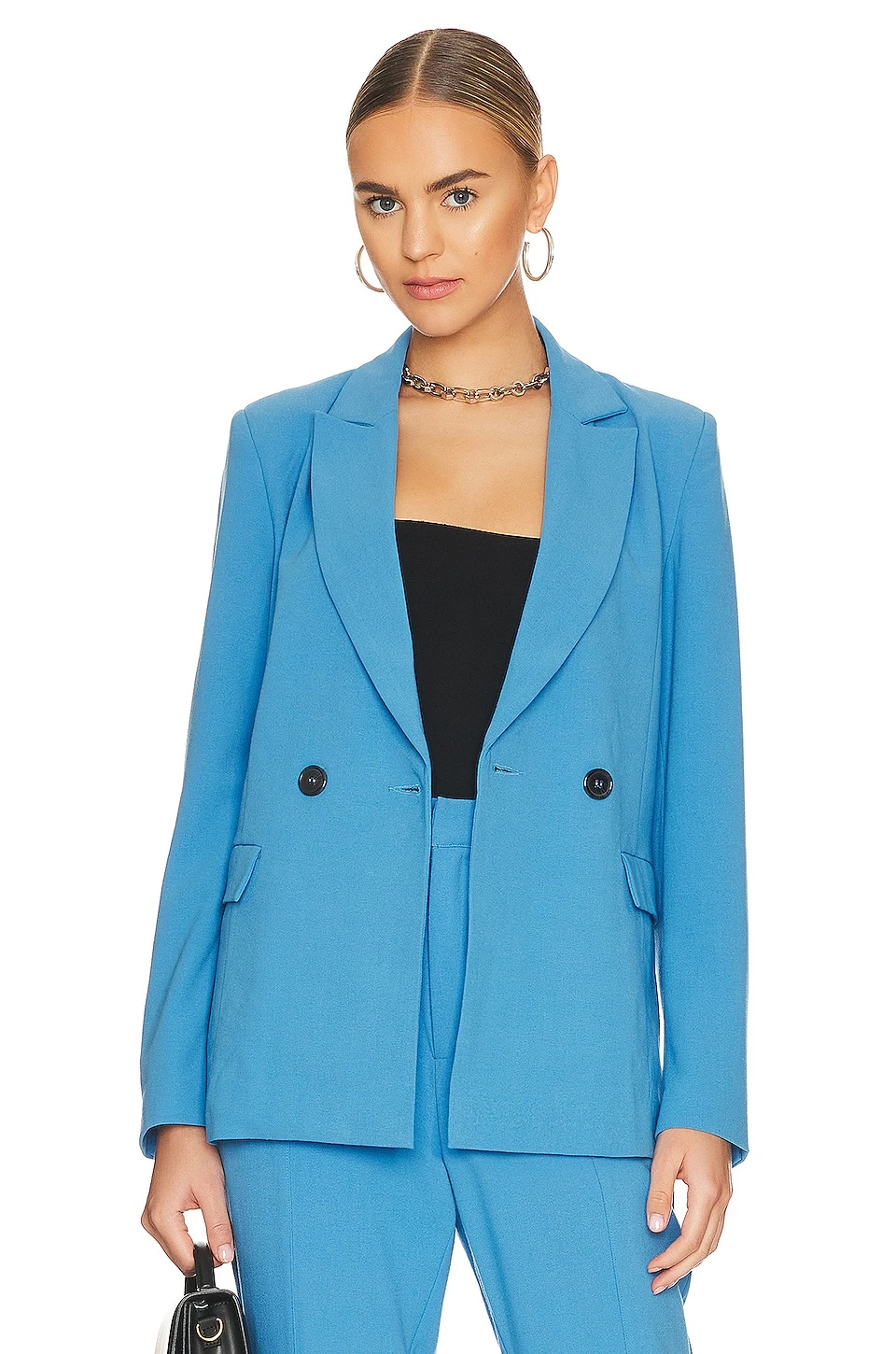Fergie Woven Blazer Azure Blue 1 Fergie Woven Blazer Azure Blue