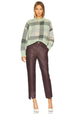 Blair Seamed Leather Pant Fig -Fashion Clothing ENAR WP7 V4