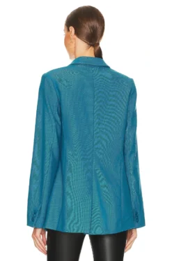 ESSENTIEL ANTWERP Cidade Single Breasted Blazer Palace Blue 8 ESSENTIEL ANTWERP Cidade Single Breasted Blazer Palace Blue -Fashion Clothing ESSE WO27 V4