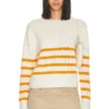 FRAME Clean Crewneck Sweater Nectarine Multi