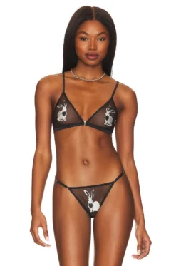 Fleur Du Mal Year Of The Rabbit Bralette Black