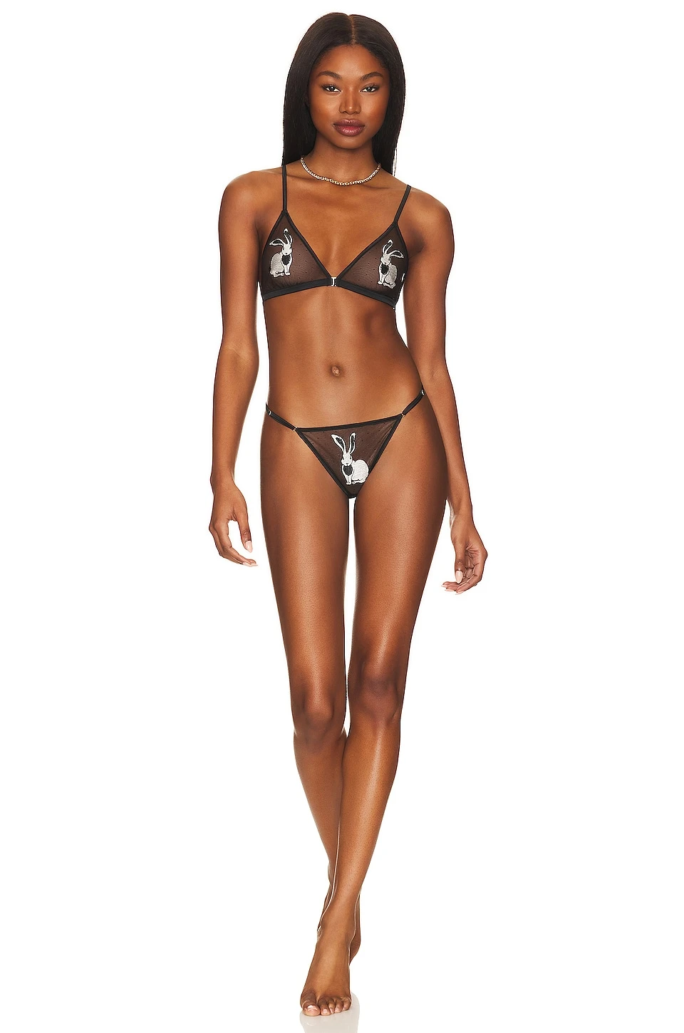 Fleur Du Mal Year Of The Rabbit Bralette Black 4 Fleur Du Mal Year Of The Rabbit Bralette Black - Image 4