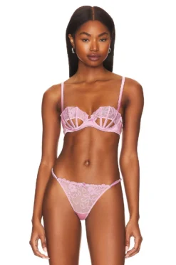 Fleur Du Mal Bella Embroidery Boned Cutout Bra Bisou