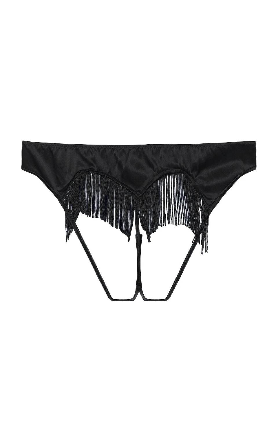 Fleur Du Mal Heart Shaped Ouvert Panty W/ Fringe Black 1 Fleur Du Mal Heart Shaped Ouvert Panty W/ Fringe Black