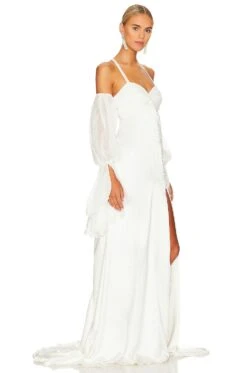 Esme Bridal Gown White 6 Esme Bridal Gown White -Fashion Clothing FORL WD1060 V3