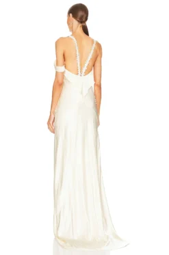 Pearl Bridal Dress Ivory -Fashion Clothing FORL WD1061 V4